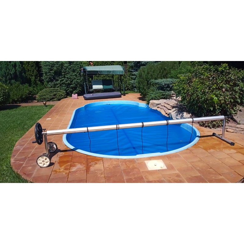 Солнечное покрытие для бассейна 500 микрон, синее, пупырчатое