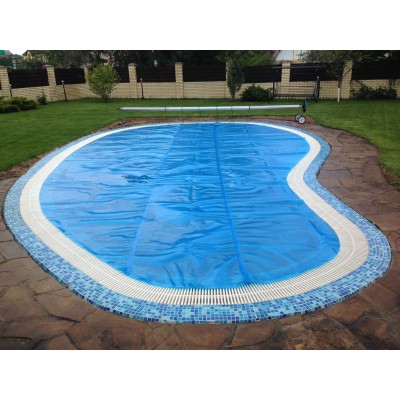 Солнечное покрытие для бассейна 500 микрон, синее, пупырчатое