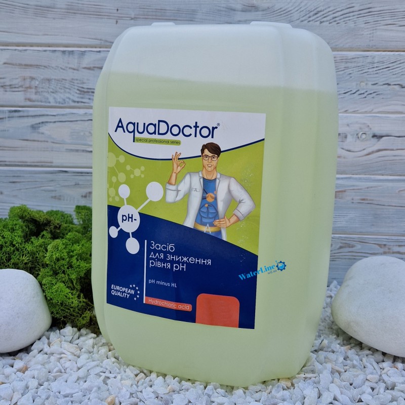 Жидкое средство для понижения уровня pH Aquadoctor pH Minus HL 10 л Соляная 14% | Аквадоктор