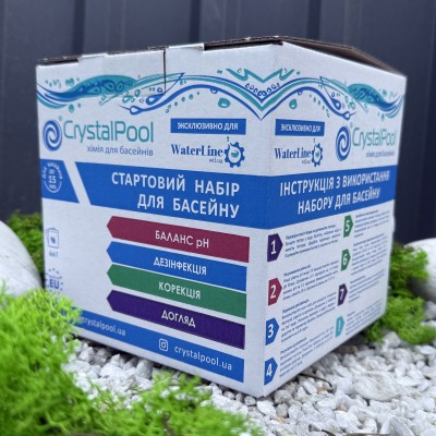 Набір хімії для басейну 6 в 1 для каркасного та надувного басейну (до 15 м³) Crystal Pool