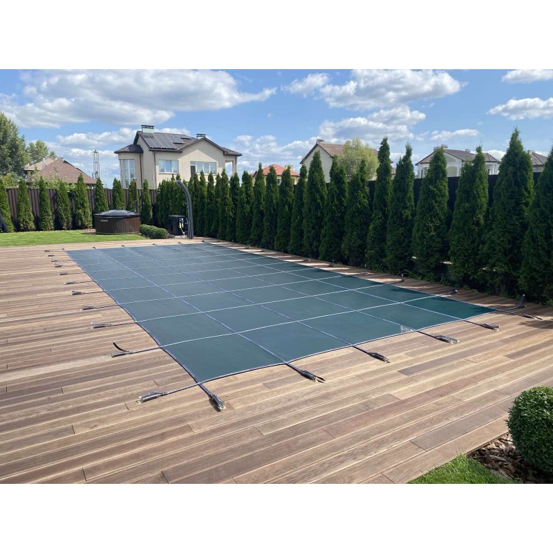 Всесезонное (батутное) накрытие для бассейна зеленый, Shield (Шилд)