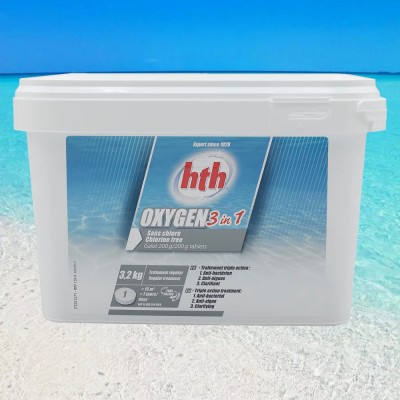 Багатофункціональні таблетки кисню hth OXYGEN 3в1 200г, 3,2кг