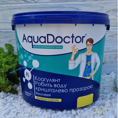 Коагулянт (флокулянт) проти каламутності в воді Aquadoctor FL 1 кг порошку Аквадоктор