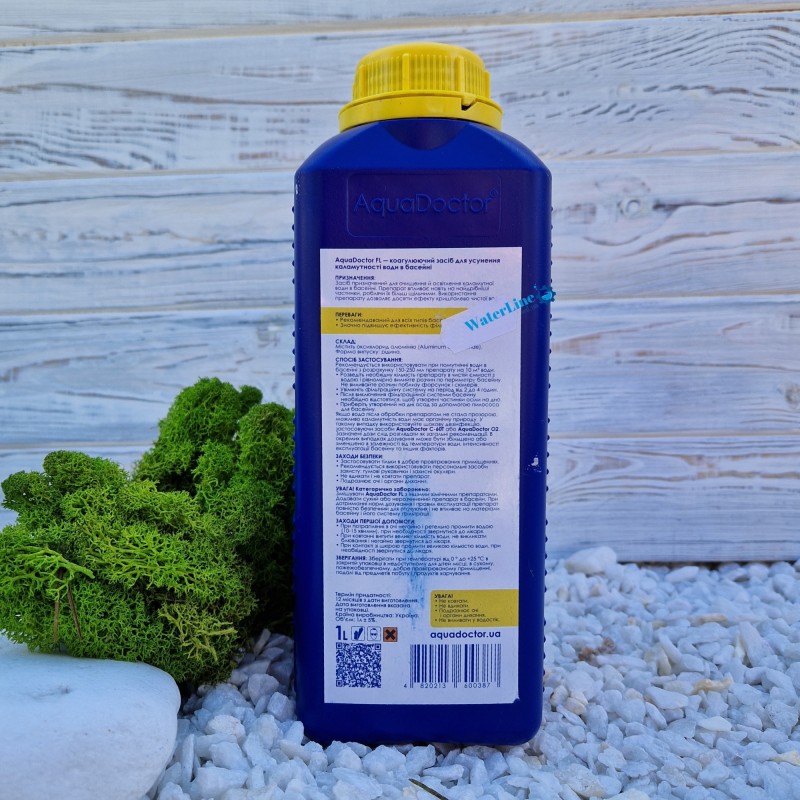 Коагулянт (флокулянт) Aquadoctor FL 1 л жидкое средство против мутности в воде Аквадоктор