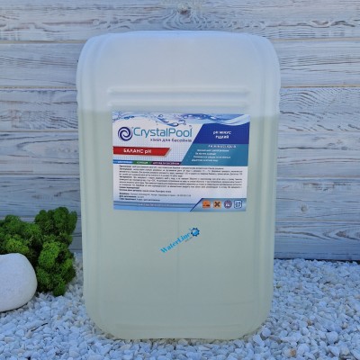 Жидкое средство для понижения уровня pH Crystal Pool pH Minus Liquid 25 кг | Кристал Пул