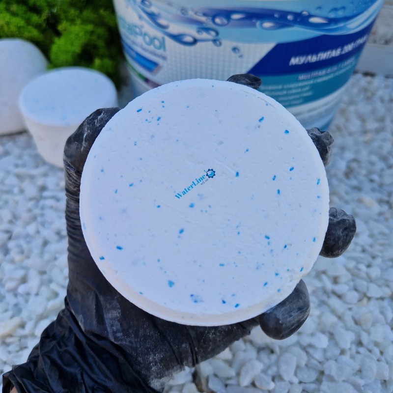 Таблетки для басейну 4 в 1 Crystal pool MultiTab 5 кг | Великі таблетки тривалої дії по 200 г