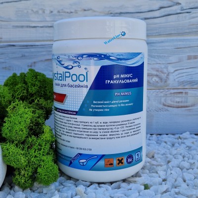 Засіб для зниження рівня pH Crystal Pool pH Minus 1 кг (гранули) | Крістал Пул