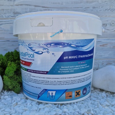 Средство для понижения уровня pH Crystal Pool pH Minus 5 кг (гранулы) | Кристал Пул