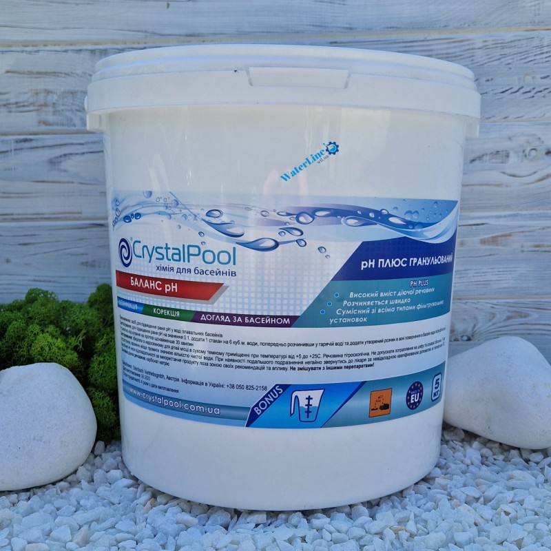 Средство для повышения уровня pH Crystal Pool рН Plus 5 кг | Кристал Пул (порошок)