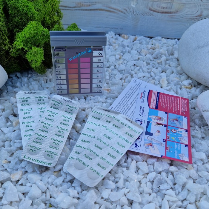 Таблеточный тестер для проверки активного кислорода и уровня pH в бассейне Aquadoctor Mini pH и O2 | Германия