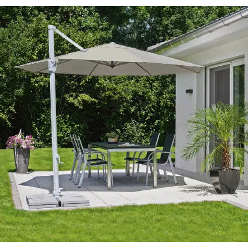 Солнцезащитный садовый зонт Sunflex (Швейцария) 300х300, для дома, для террасы, ресторана. Молочный